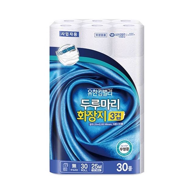 TBZ 유한킴벌리 두루마리 화장지 무형광 3겹 25mX30롤