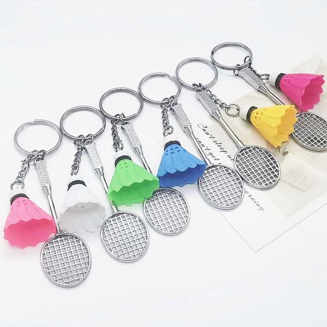 스포츠 열쇠고리 셔틀콕 배드민턴 라켓 키링 M12394