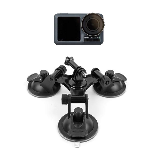 68mm 3구 흡착 유리 마운트 자동차 dji 오즈모 액션캠 호환