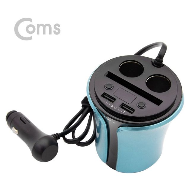 Coms 차량용 멀티 시가잭(시거잭)+USB 2포트(2구 2pot