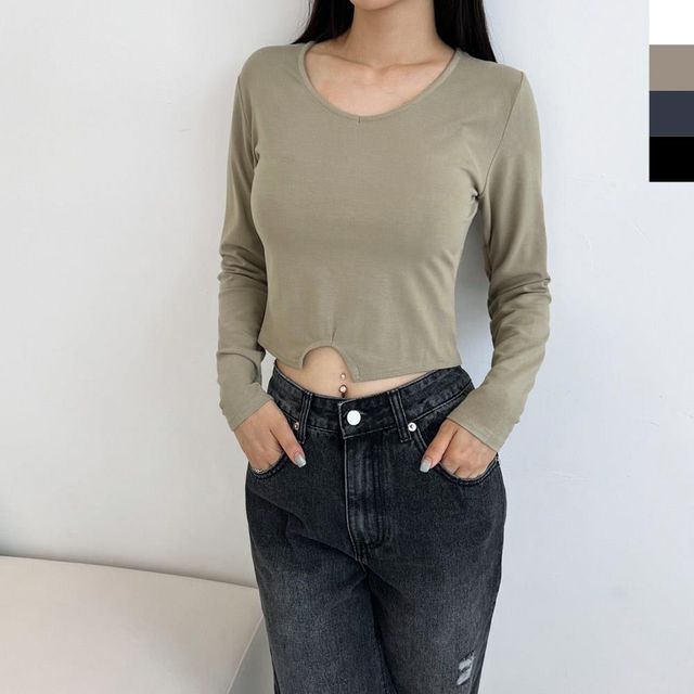라운드티 캐쥬얼 여성티셔츠 오버핏 여성의류 긴팔티