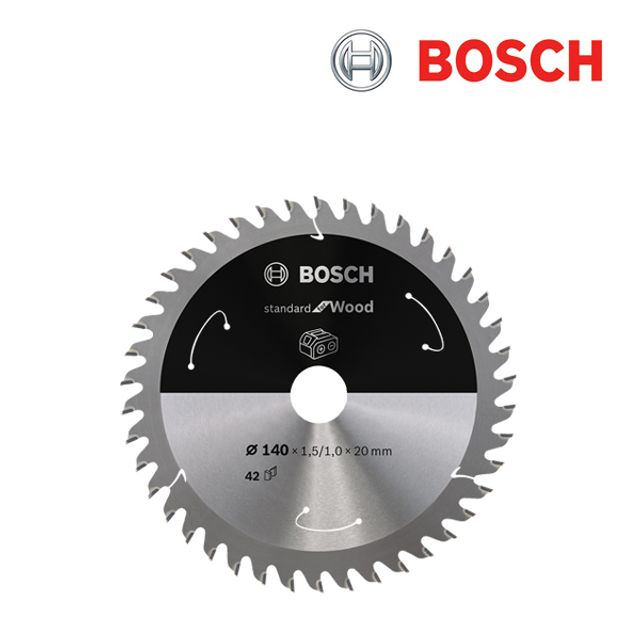 보쉬 140mm 42T Standard 목재용 충전 원형톱날 1개입 범용성 높음