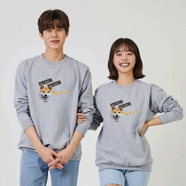 도지코인 진돗개 맨투맨, 키밍의류 후드 티셔츠