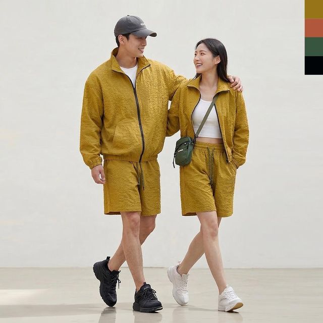 바람막이 세트 남자반바지 면반바지 밴딩반바지 휴가
