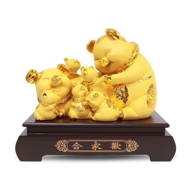 사라코 황금 복돼지 7가족 중 23cm x 15cm x 20cm