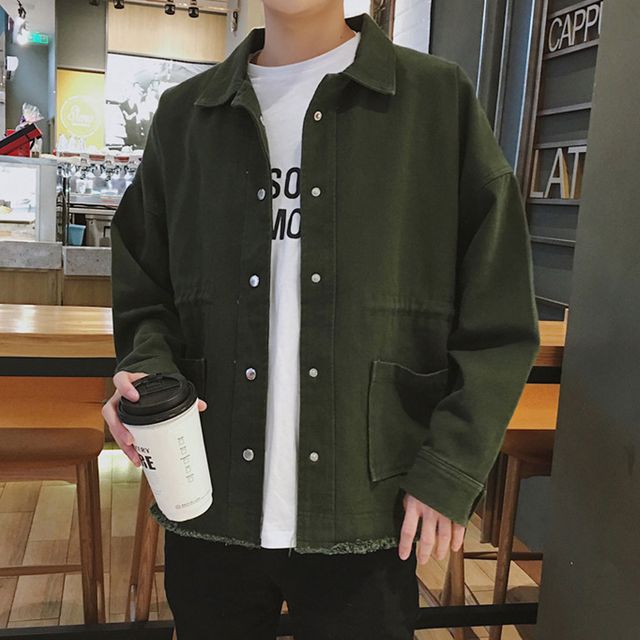 경량 트러커 자켓 빈티지 밑단 헤짐 박시핏 남친룩