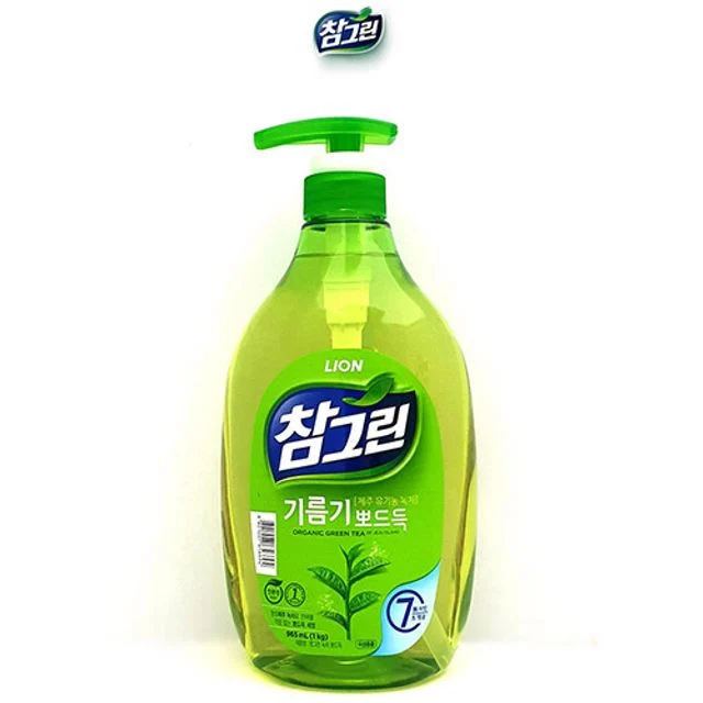 쿨샵 참그린 녹차뽀드득 주방세제 1kg 펌프형 용기