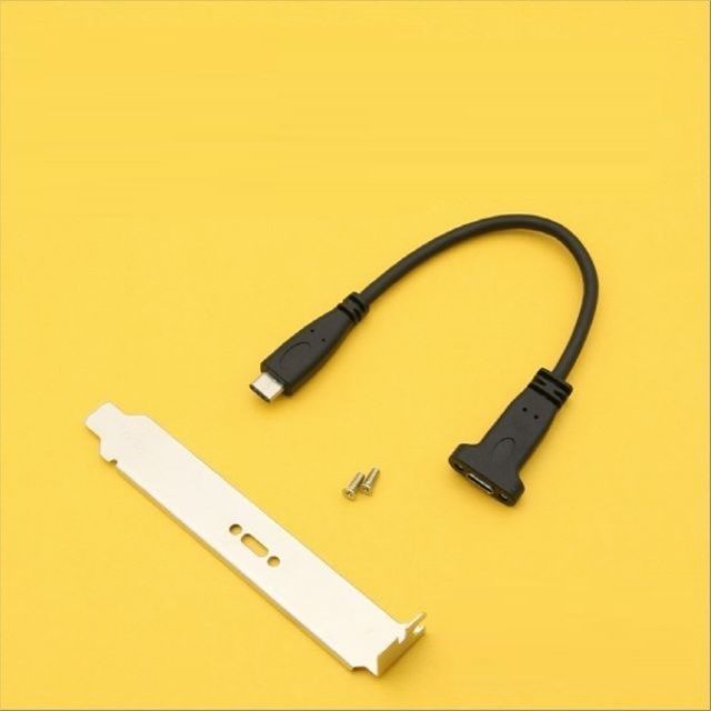 USB 3.1 TypeC 케이블 20cm 브라켓 나사 고정형 NT695