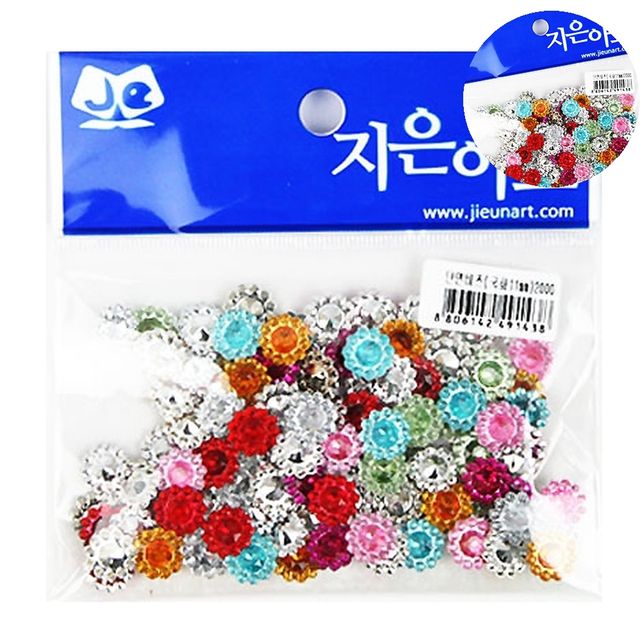 꾸미기재료 공예부자재 단면비즈 국화 11mm