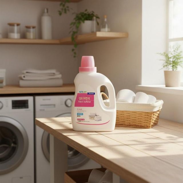 녹색나라 천연유래성분 섬유유연제 1950ml 고농축 플로럴향 실내건조 드럼겸용