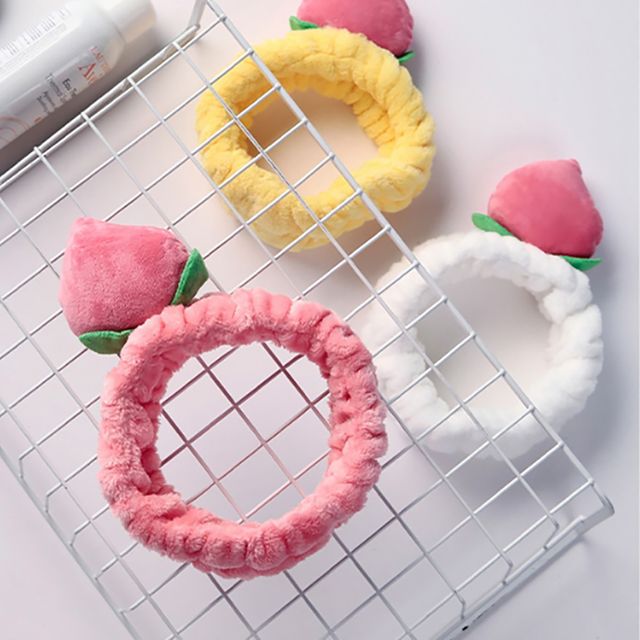 샤워 헤어핀 똑딱핀 앞머리핀 극세사 과즙팡팡