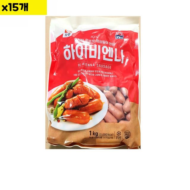 식자재 식재료 도매 하이비엔나 오양 1Kg x15개