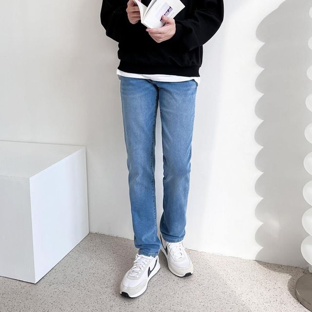 남성의류 일자 빅사이즈 신상 캐쥬얼 루즈핏 데님