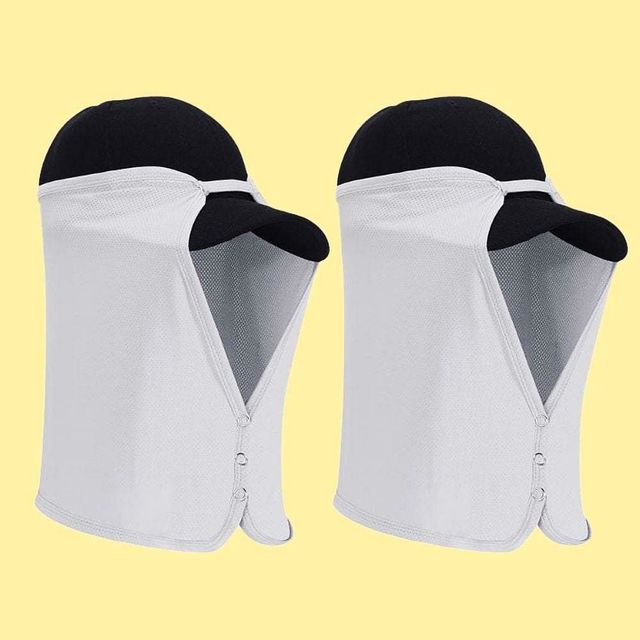 캡 썬 부착 가리개 2P 모자햇빛가리개 햇볕가리개 실버그레이 햇빛
