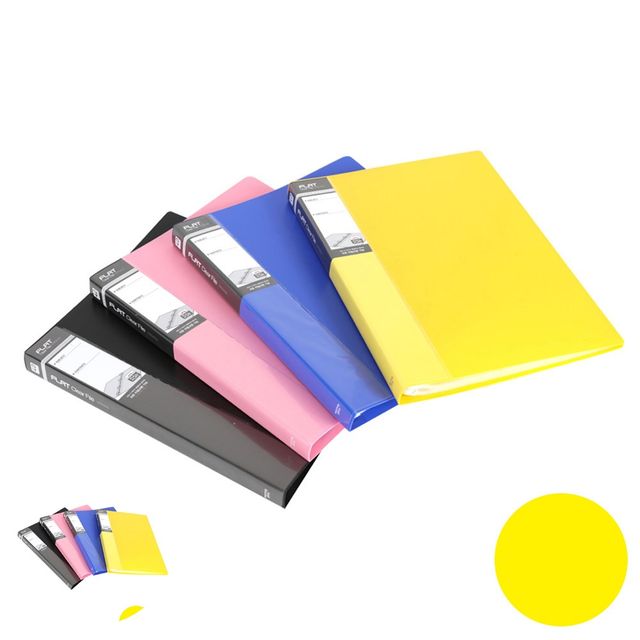 문서파일 계약서파일 플랫 클리어화일 40P 옐로우