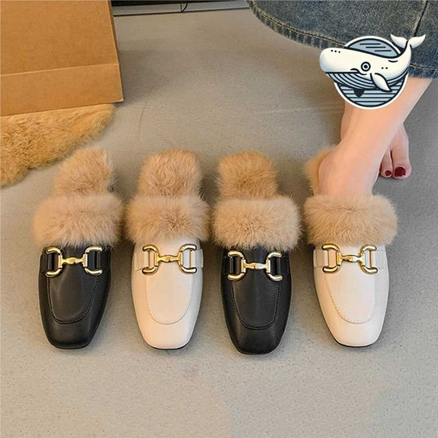 모던 털안감 스퀘어코 블로퍼 겨울 캐주얼