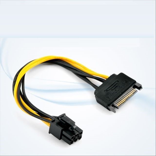 SATA 전원 케이블 VGA 6핀 변환 젠더