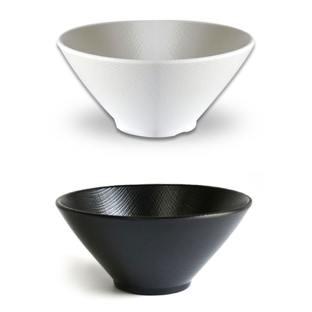 멜라민 비빔밥 라면 그릇 22.5cm 4호 크림 - 대용량 면·밥 요리 전용 식기