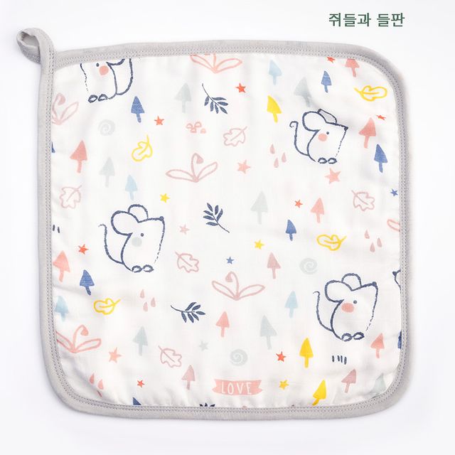 아기 사각형 얼굴 손수건