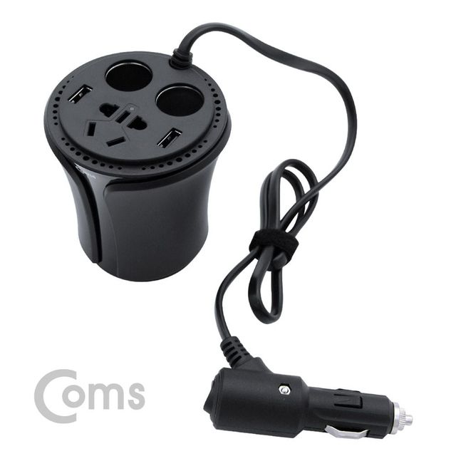 Coms 차량용 멀티 시가잭(시거잭)+인버터(120W) USB