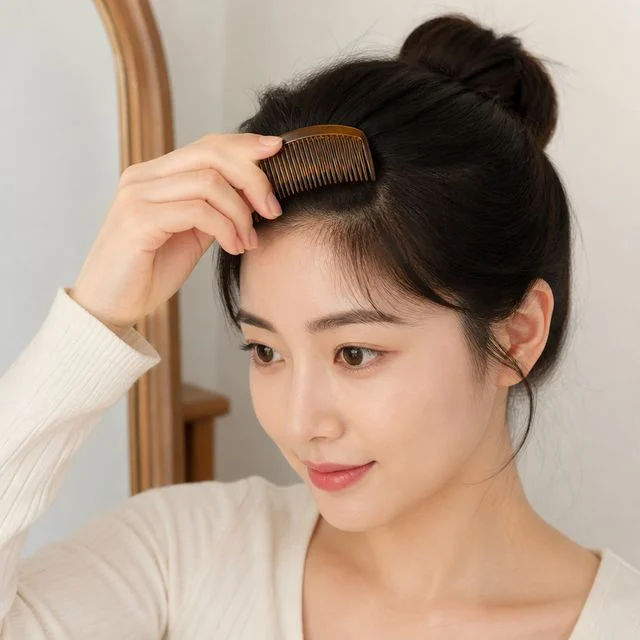 앞머리 헤어롤 미니 빗 올림머리 볼륨 스타일링 헤어브러시