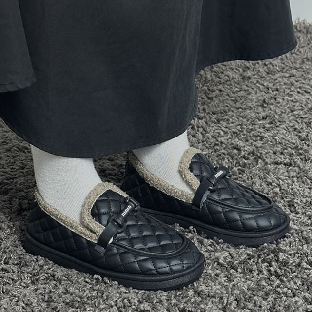 퀼팅 안감퍼 로퍼 슬리퍼 블로퍼 겨울신발