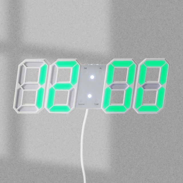 스마트 LED 벽걸이시계 리모컨 디지털 디자인벽시계