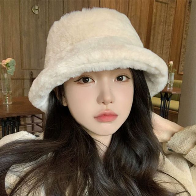 은창)포근 퍼 라운드 벙거지 모자 가을 겨울 털모자