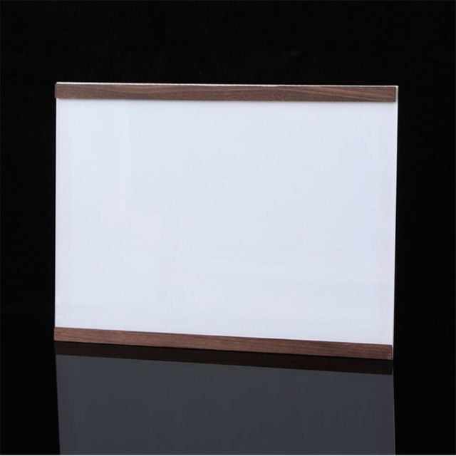 A4 부착식 아크릴 게시판 가로 브라운 공지사항게시판 벽부착아크릴게시판 안내문꽂이