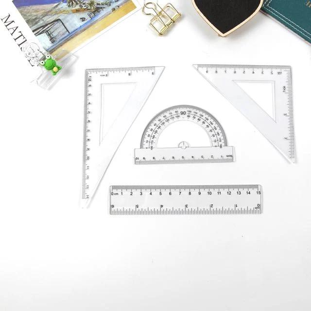 자 세트 15cm 학생 삼각자 제도용 1p 도면 각도기