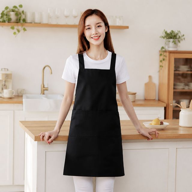 테릴렌 무지 H형 조리용 에이프런 식당 주방 작업복