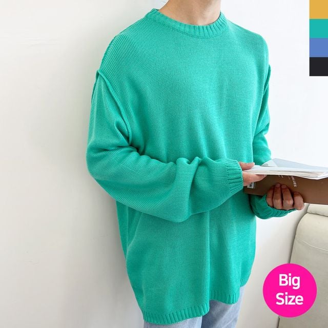 빅사이즈 데일리 니트 남성 새내기 대학 패션 의상