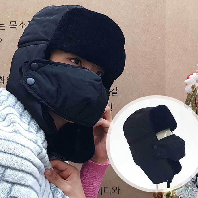 귀달이 방한모 러시아 군밤모자 블랙 트루퍼햇