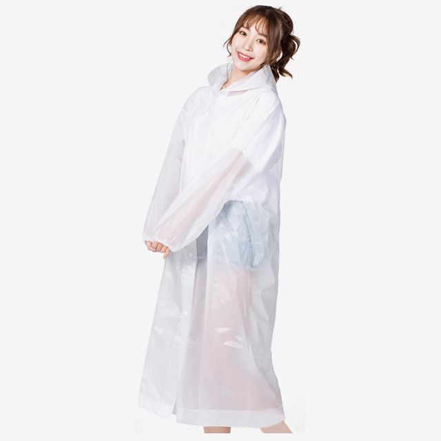 오토바이우의 야외작업우의 레이니 남녀공용 손목밴딩 화이트