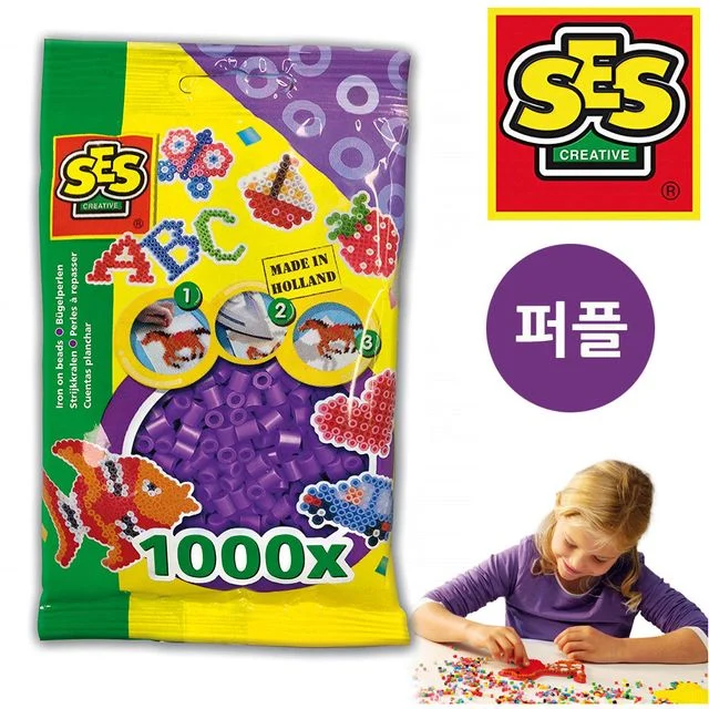 비즈 1000pcs 비즈세트 퍼플 SES 비즈 00709