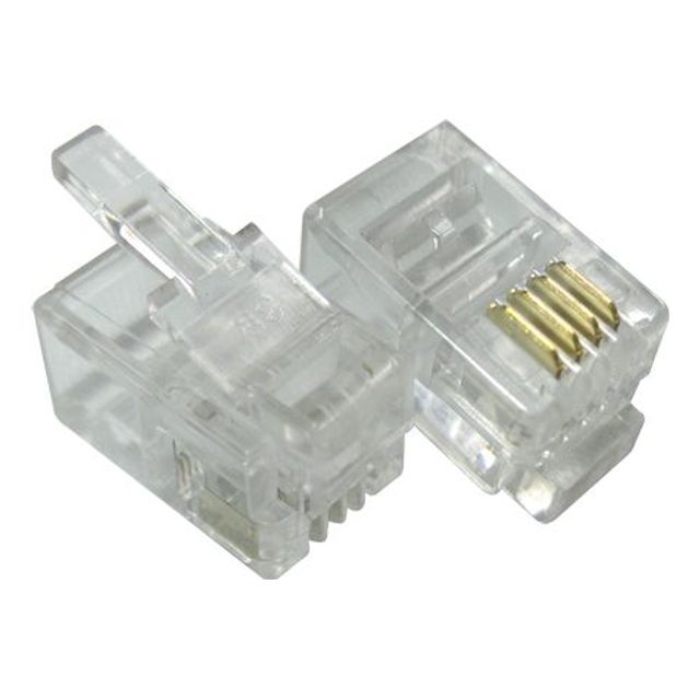 전화선 RJ11 4P4C (100EA) 네트워크장비 컴튜터부품