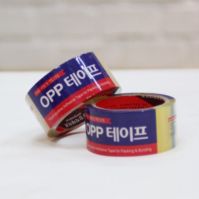 OPP테이프 48mmx40m 50개입 1박스 - 투명 미색 포장용 접착테이프