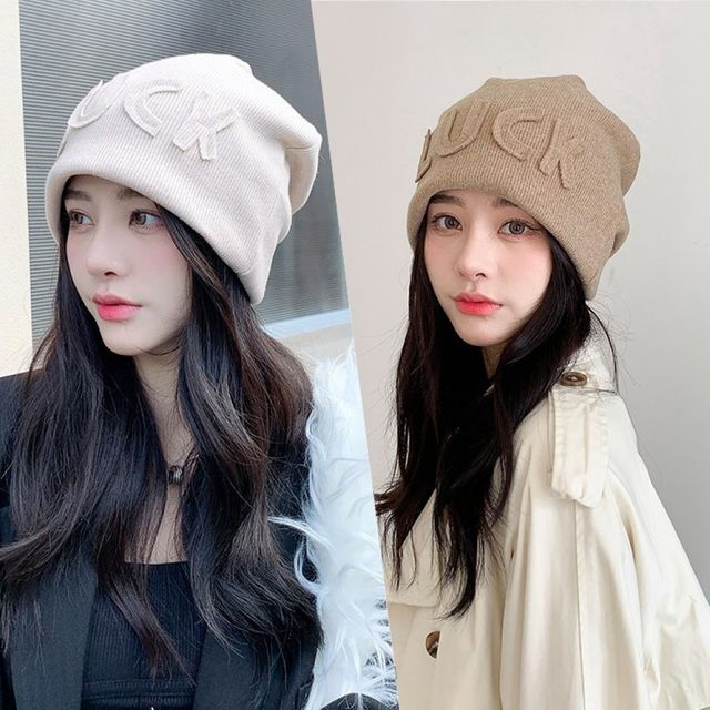 남녀공용 핏 골지 니트 모자 데일리 비니 포인트