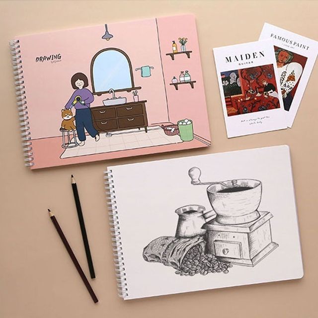 스프링노트 드로잉노트 캘리그라피 연습장 낙서장