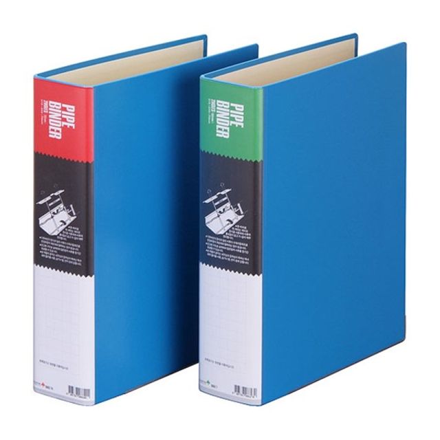 문화 파이프 바인더 70mmx80mm B862-71 청색 사무용
