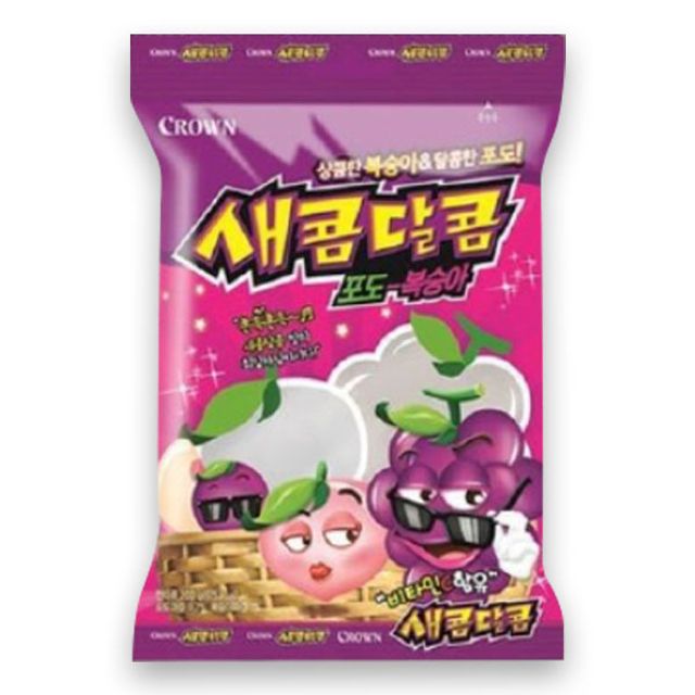 크라운 새콤달콤 포도 복숭아 200g