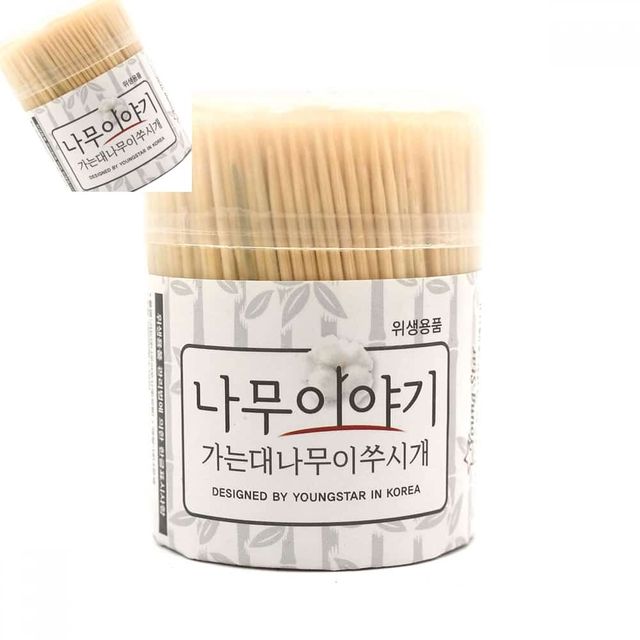 가는 대나무 이쑤시개 1통 600개입 업소용이쑤시개 나무꼬지 이쑤시개나무 이쑤시게