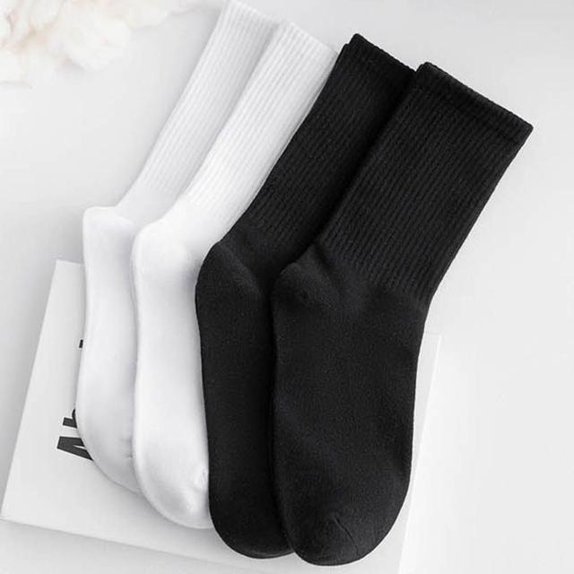 남자 데일리 장목 양말 직장인 학생 긴양말 흰색 검정