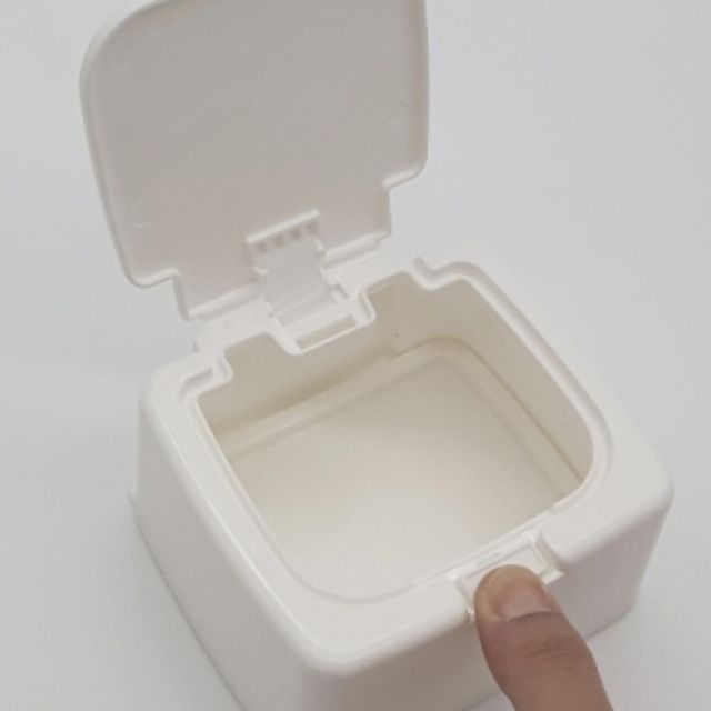 화장솜통 화장대 사각 원터치보관함