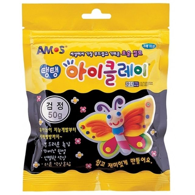 아모스 3000 탱탱아이클레이 50g 검정 (10개입)