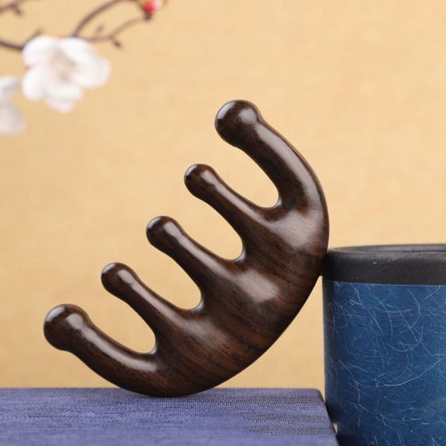 두피 바디 얼굴 우드 원목 승모근 마사지 괄사