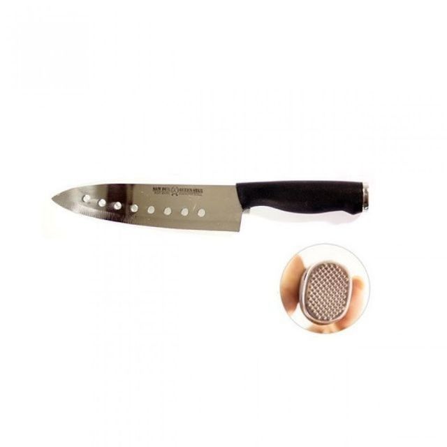 주방식도 부엌칼 19cm 마늘다지기 엠보싱 칼날