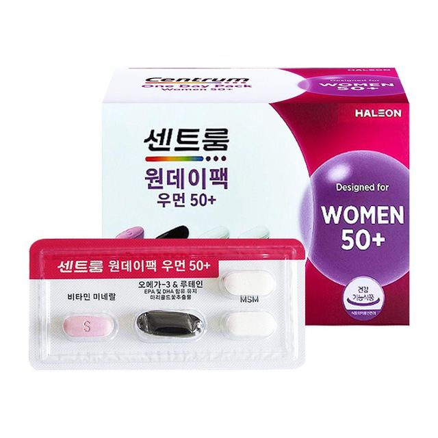 여성 멀티비타민 50+ 우먼팩 1박스, 루테인 종합 영양제