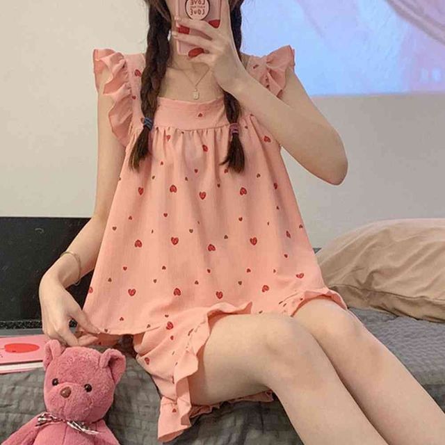 헌군 프릴 파자마 반바지 세트 여름잠옷세트 파자마바지 여름홈웨어