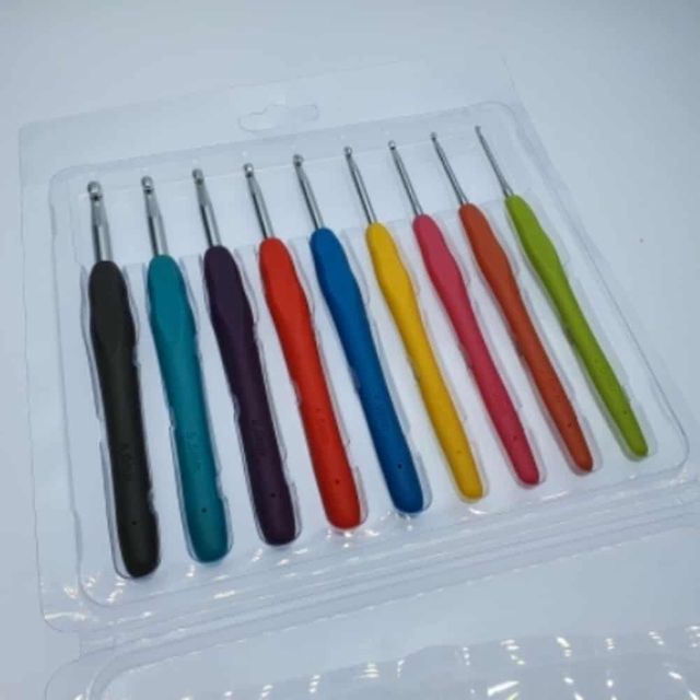 실리콘 코바늘 9종 세트 털실코바늘 코바늘뜨개질